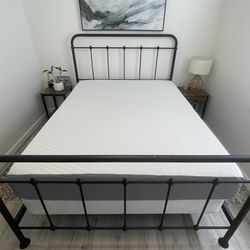 Queen Size bed frame, Box Spring, And Mattress! 