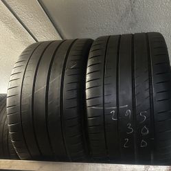 PAIR OF TIRE 295 30 20 MICHELIN 85% LIFE