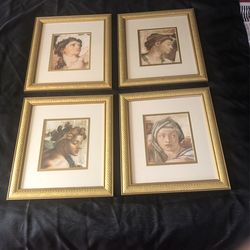 Vintage Ancient Greek Womens Headshots