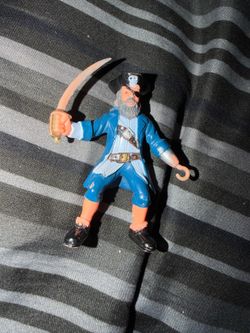 Pirate Swashbuckler Figure Captain Hat Hook Hand Sword