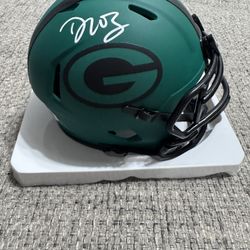 Dontayvion Wicks Signed Autograph Green Bay Packers Rave Mini Helmet- JSA Coa
