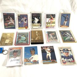 Big Collection, Different Years (Nolan Ryan) played for different teams, trading cards, and bronze medals