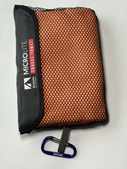 Wildhorn Outfitters MICROLITE Travel Towel, XL 30”x60” (76x152cm), Microfiber, Orange