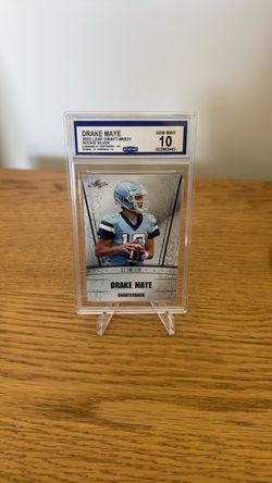 Drake Maye 2023 Leaf Draft Rookie Silver CCG Gem Mint 10