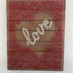 Wall Art “Love” 12” Wide 12” High 1.75 Deep 