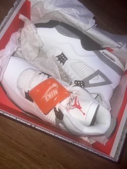 Air Jordan 4 White Cement Sneakers