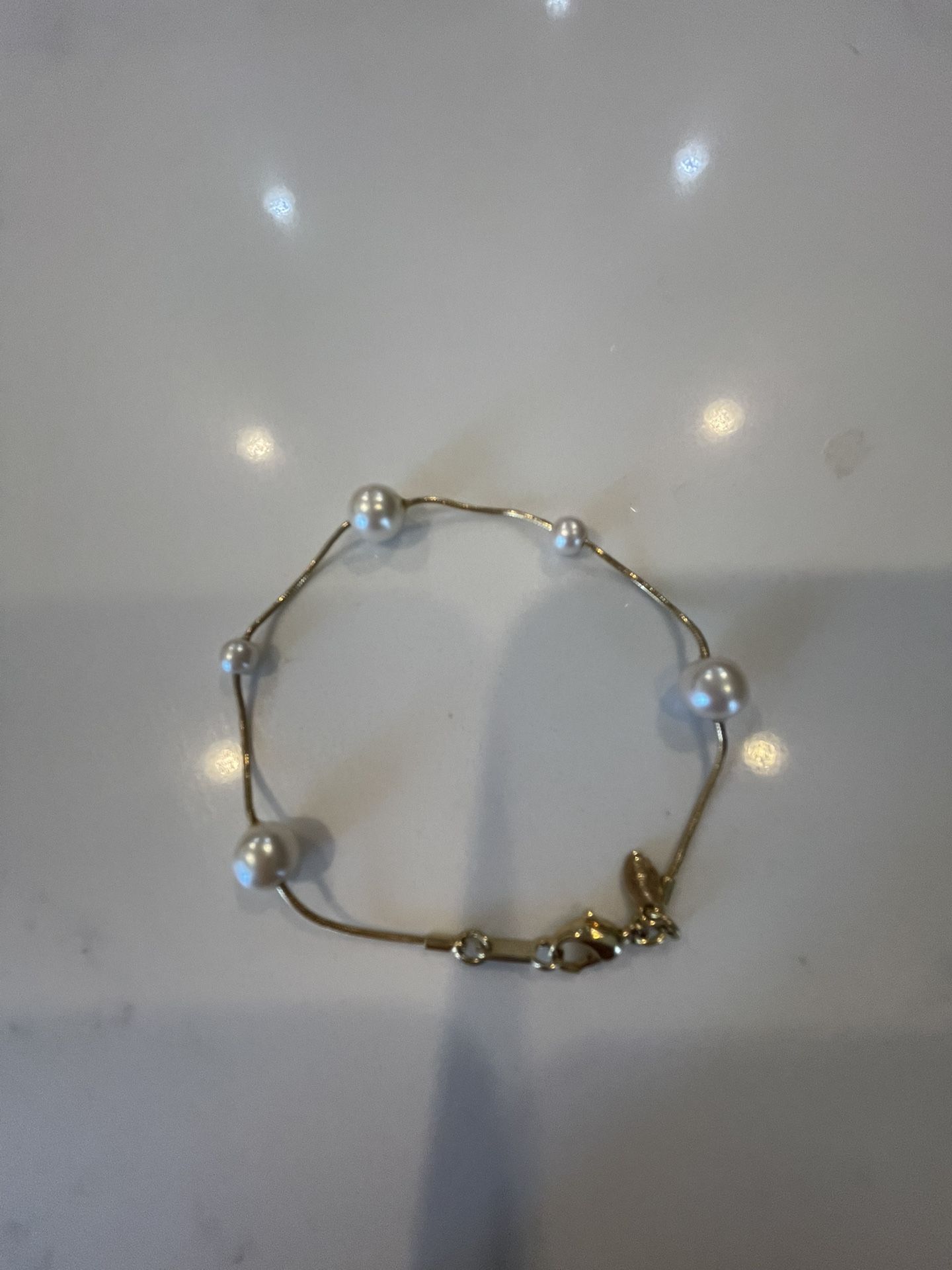 Faux pearl bracelet