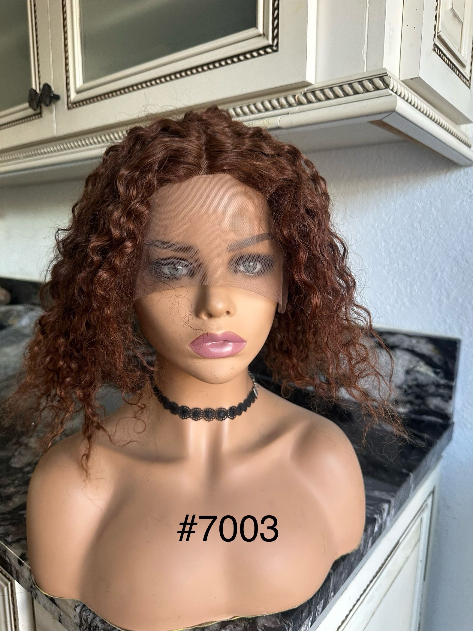 Curly human hair wig