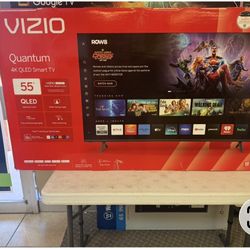 55 Tv $55 Down On Financing Six Month Warranty, Free Delivery 55 Vizio Smart 4K Hdtv Quantum M Series