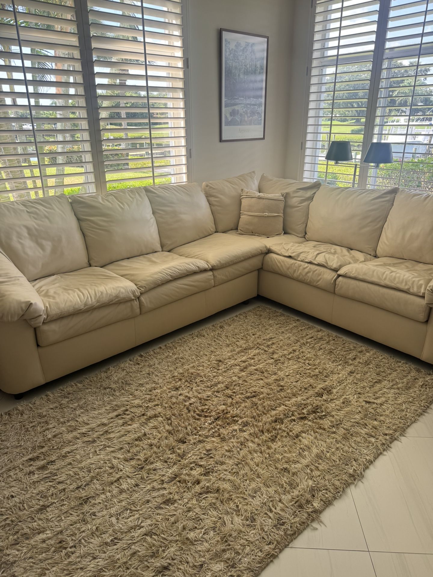 Beautiful Light Beige Sleeper Sectional - Excellent Condition- Originally $3400