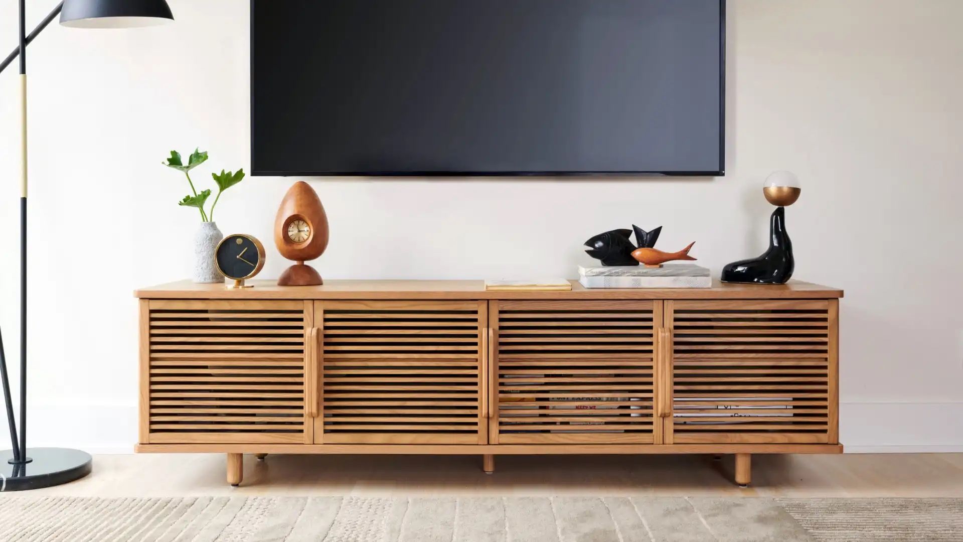 Burrow Opera Media Console Table. Unused. 70in Width