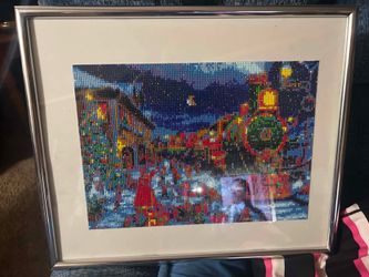 Christmas diamond art picture with frame