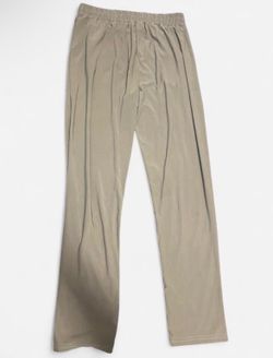 Tan straight-leg professional pants