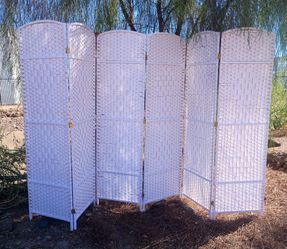 💲🤑💲 LOOK!! 💲🤑💲 0NLY $60 💲SIX-6 PANEL ROOM DIVIDER 🤑 WHITE 🤑 LIGHT WEIGHT!🤑