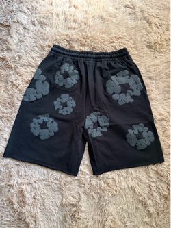 Black denim tear shorts size small