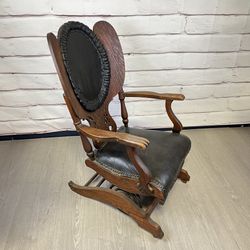 Antique Schram Convolute Spring Rocking Chair
