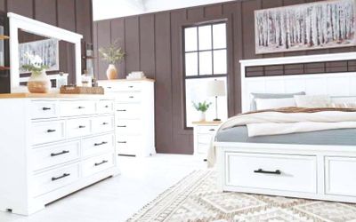 Queen Grey Stylish Bedroom Group