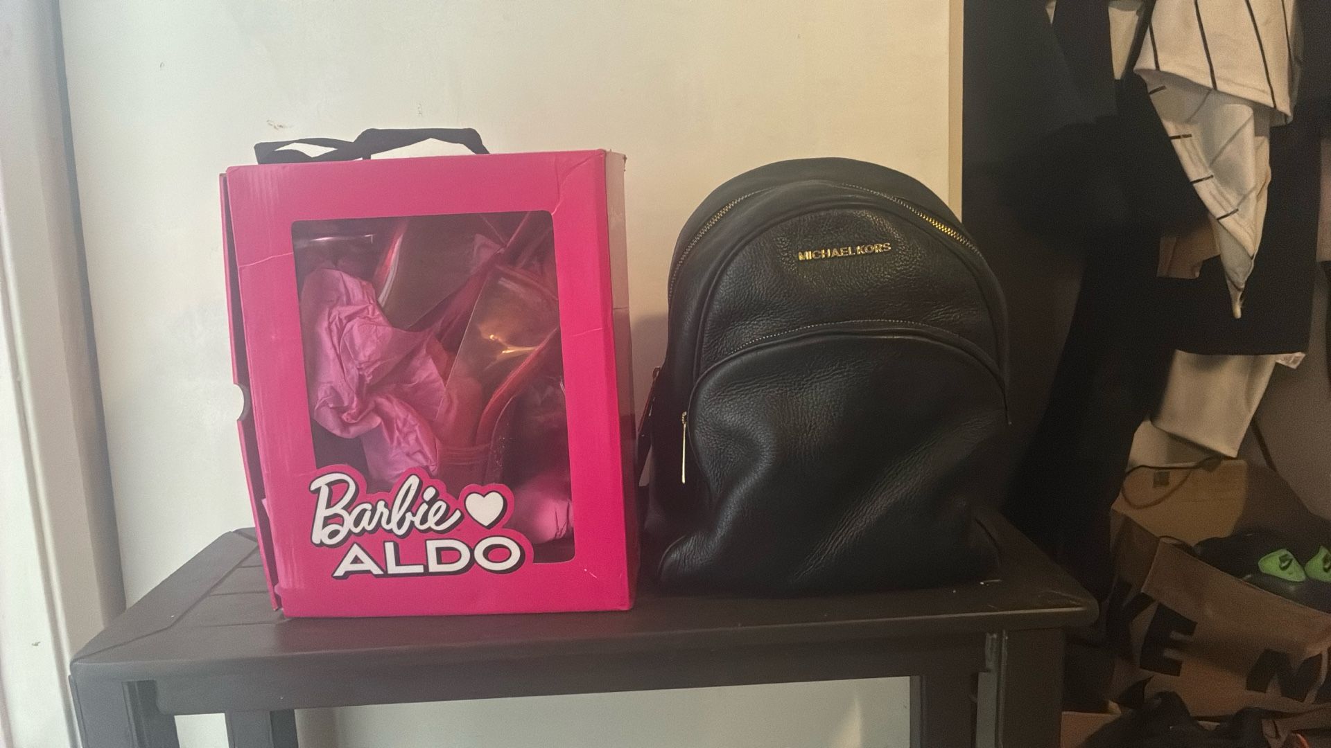 Special Edition Barbie shoes and Michael Kors bag