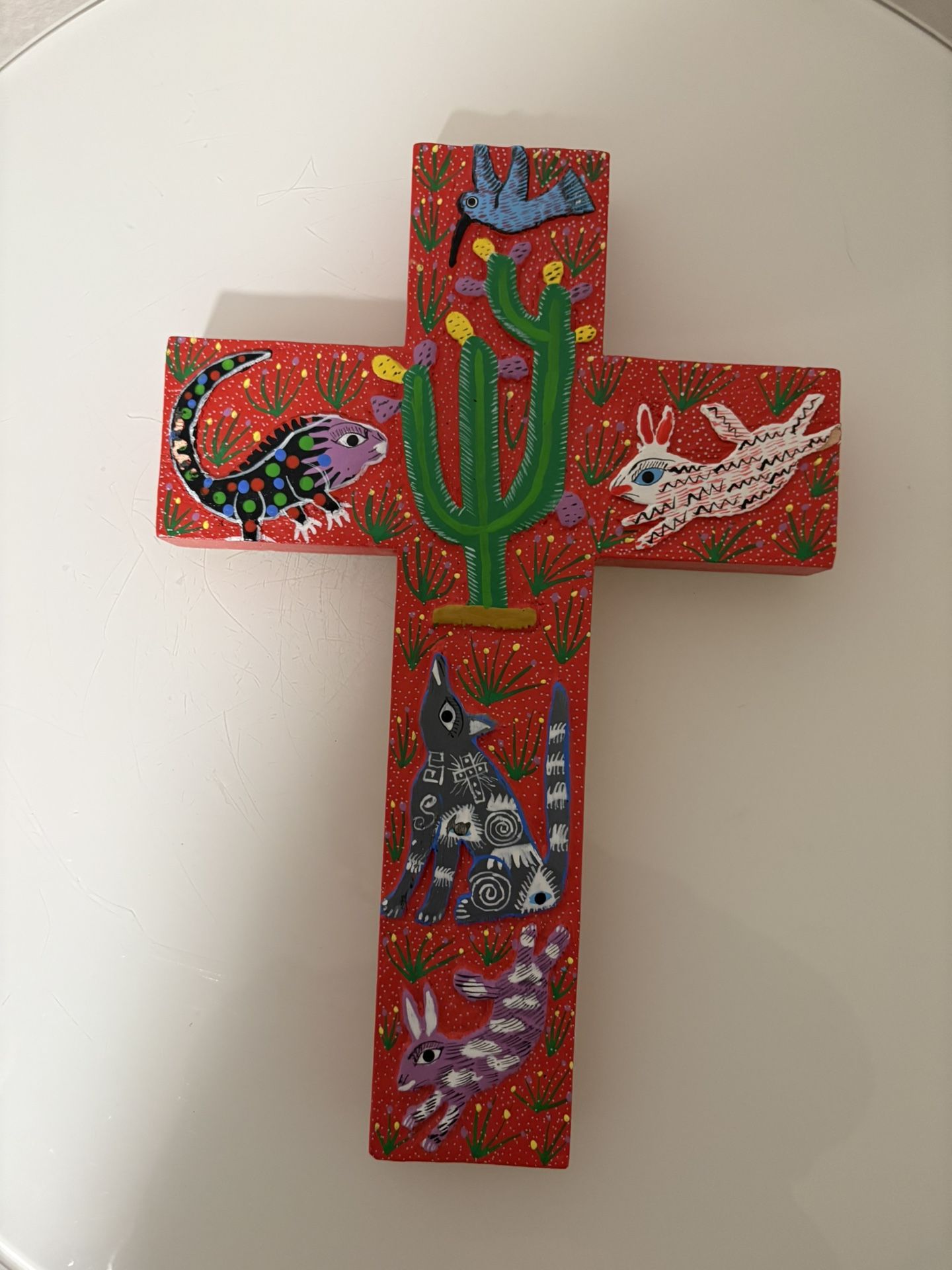 Handmade Cross by Joaquin Hernandez Vasquez Desert Animals