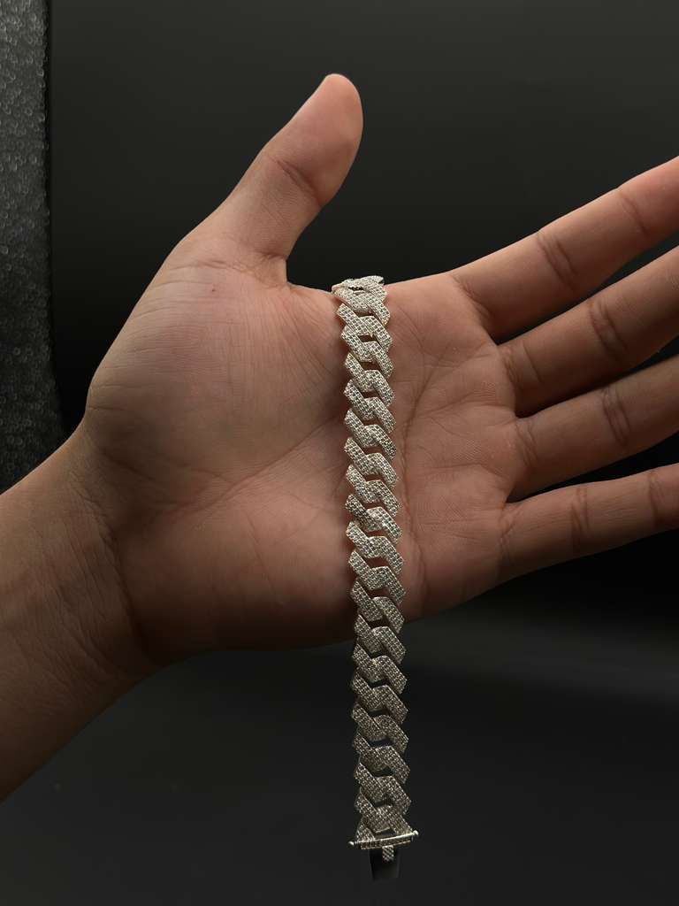 Sterling Silver .925 Bracelet With Zircons 