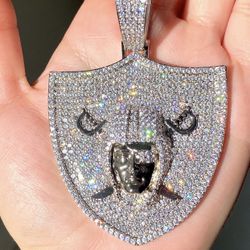 Men’s Big Pirate Head Pendant Fits Upto 20mm Miami Cuban Chains, 14K White Gold 5X Layered, Ice Necklace, CZ Diamond Pendant Very Shinny