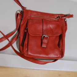 Womens Burgundy Leather Bag