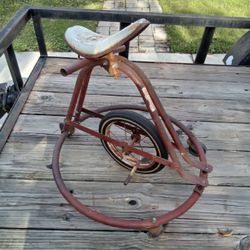 Rare Antique Silly Cycle Unicycle Bicycle 