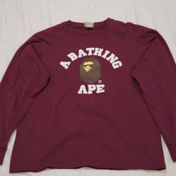 BAPE Men's Burgundy and Red T-shirt(91350)11