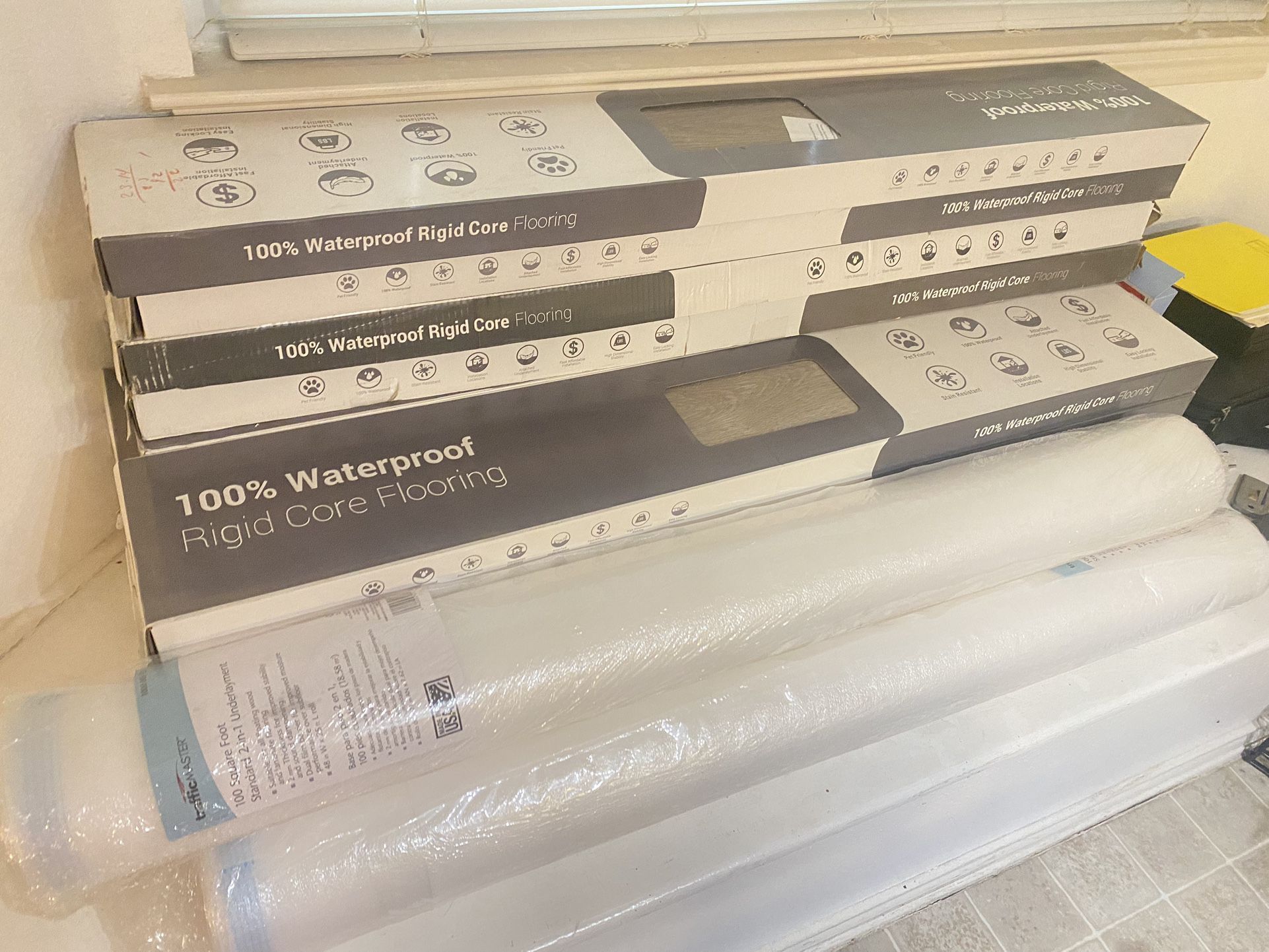 Waterproof Vinyl Tiles (Provance Gray 7x48)
