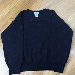Vintage Dark Navy Knit Sweater