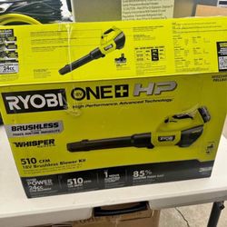 ONE+ HP 18V Brushless Whisper Series 130 MPH 510 CFM Cordless Battery Leaf Blower with 6.0 Ah Batter