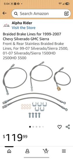 Stainless Braided Brake Lines for Chevy Silverado GMC Sierra