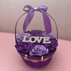 Purple Rose Basket 