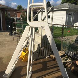 Adjustable swimming pool ladder $100