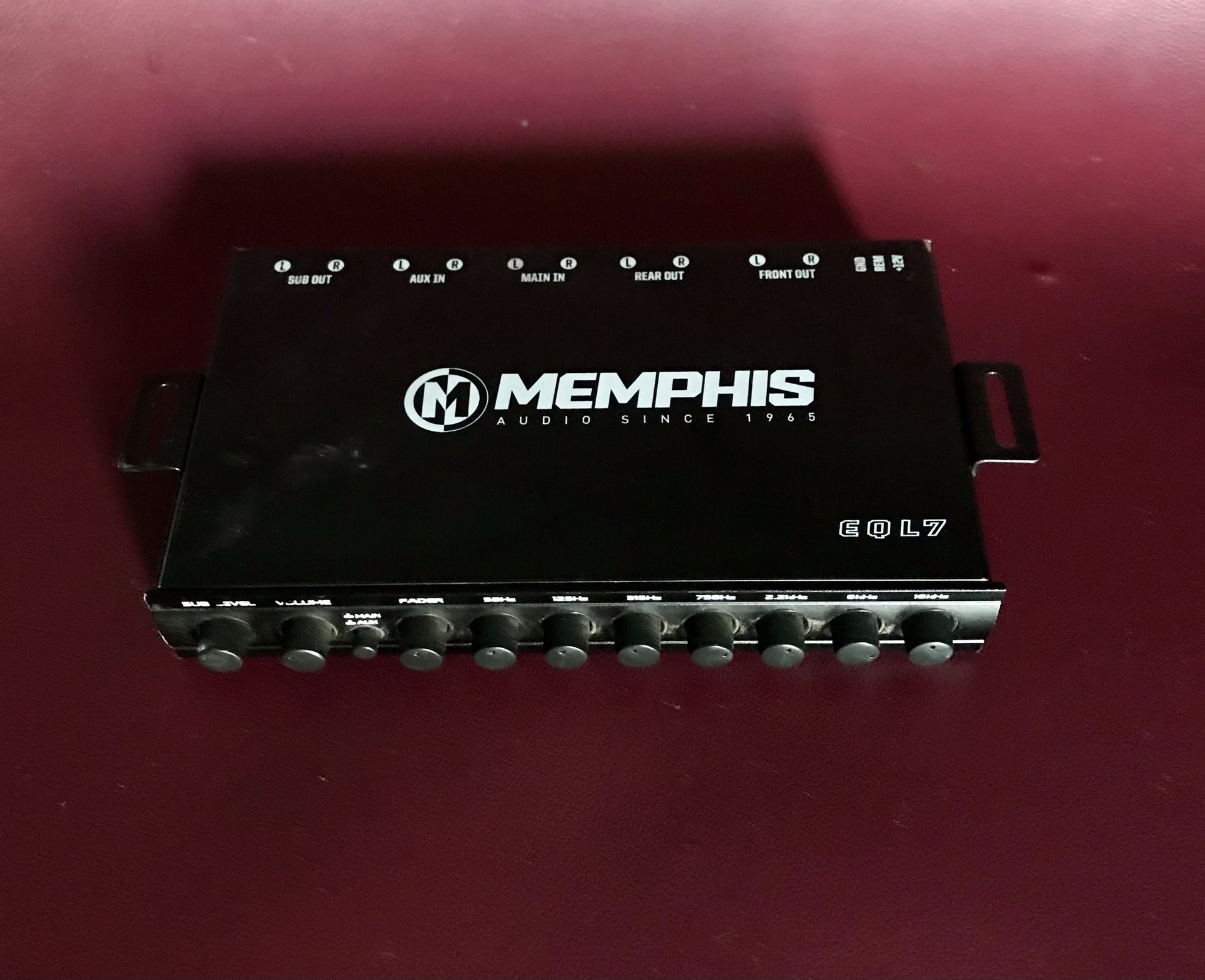 Memphis Audio Car amp 7 Band Graphic Equalizer Car Audio 8V Output AUX Input Preamp EQL7