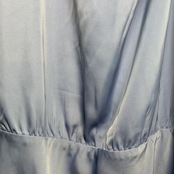 Satin    Blue  Gown