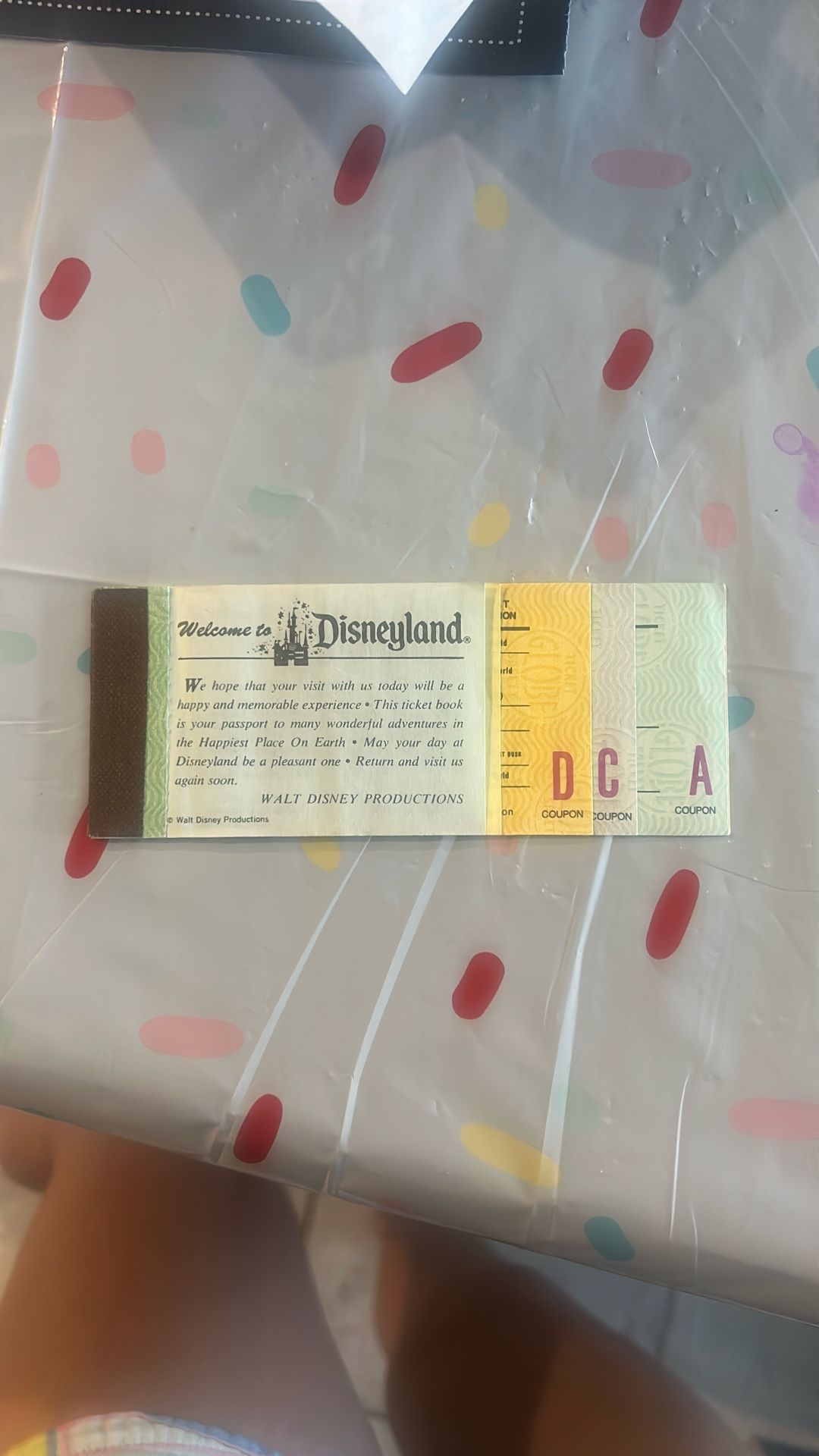 Vintage Disneyland Ticket