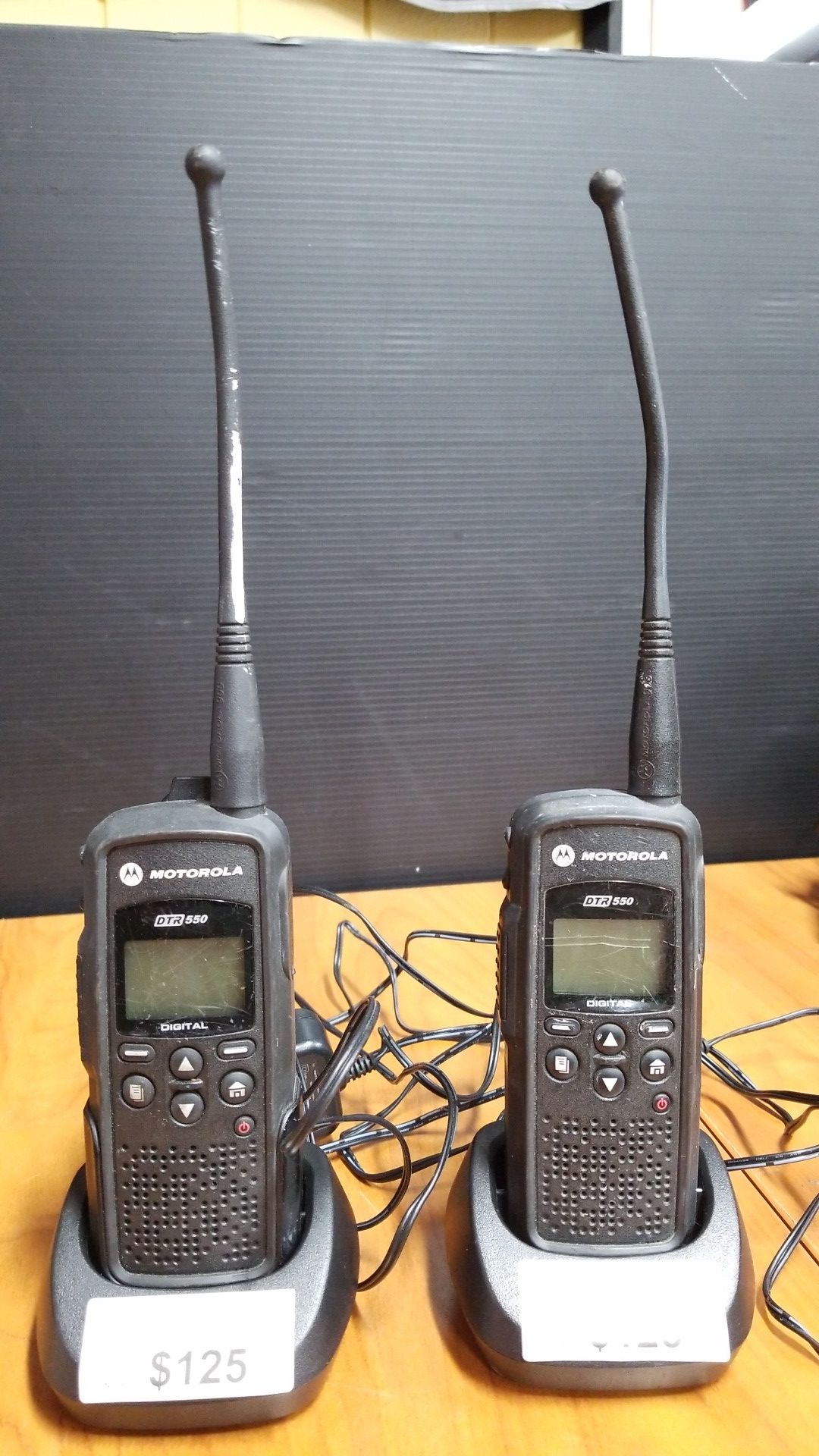 Motorola Digital Portable Two Way Radio, Model DTR550 with Charger, I have two $125 each