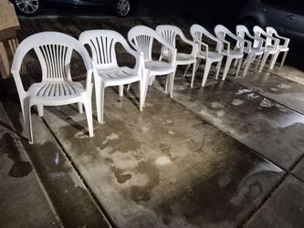 Plastic patio chairs
