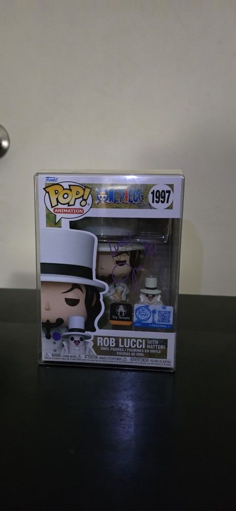 Funko Pop! Rob Lucci With Hattori Toy Temple Exclusive - Signed JSA Certified