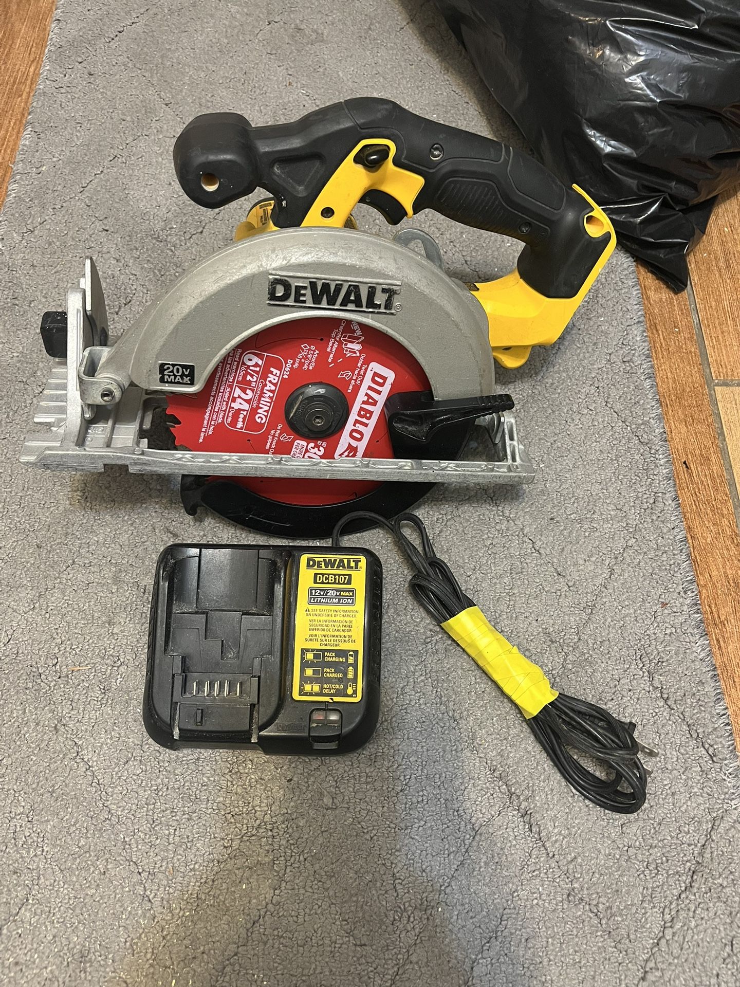 Dewal Sircular Saw Includes Charger Only No Battery
