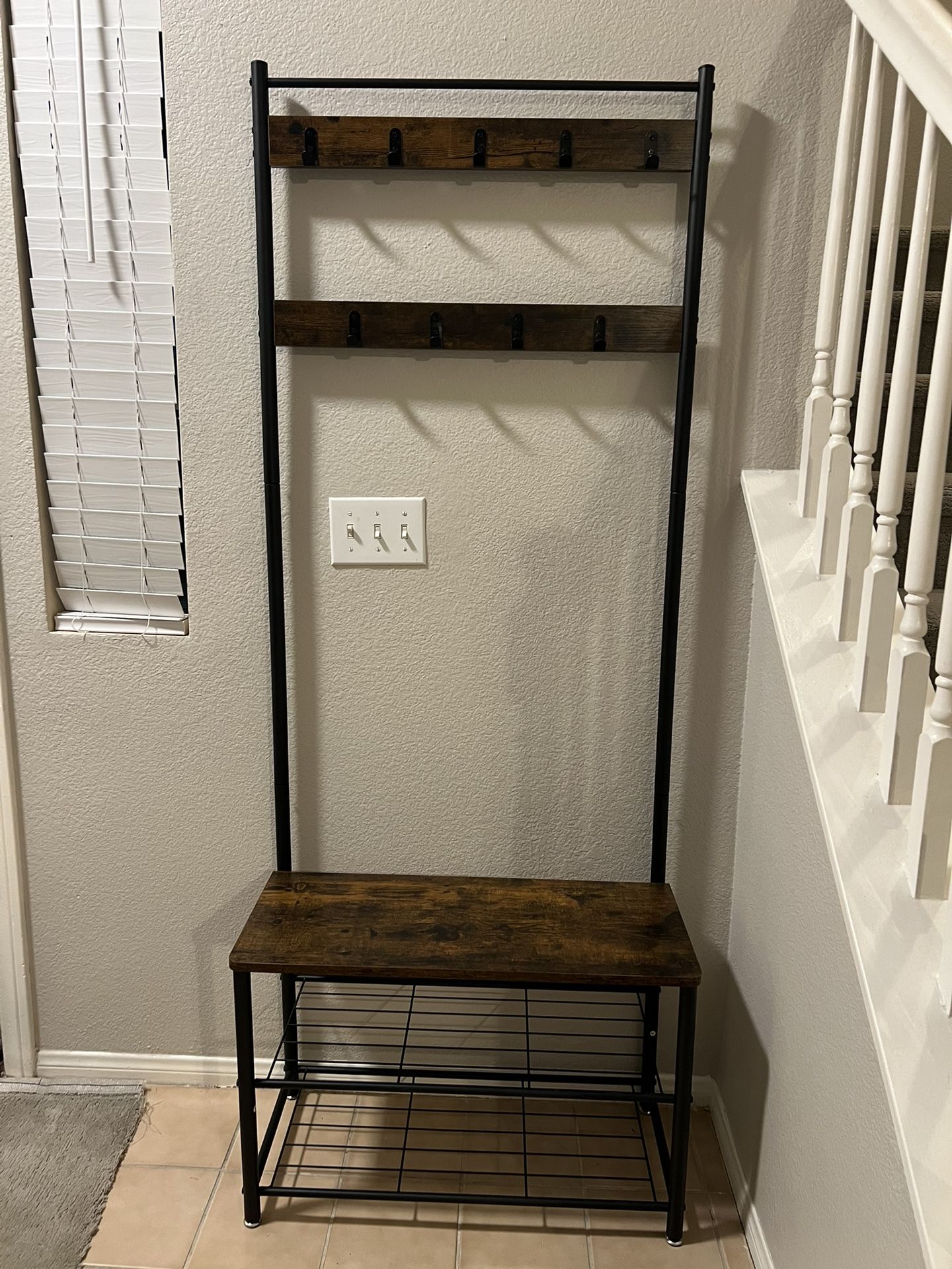 Shoe and storage rack with bench $40 OBO