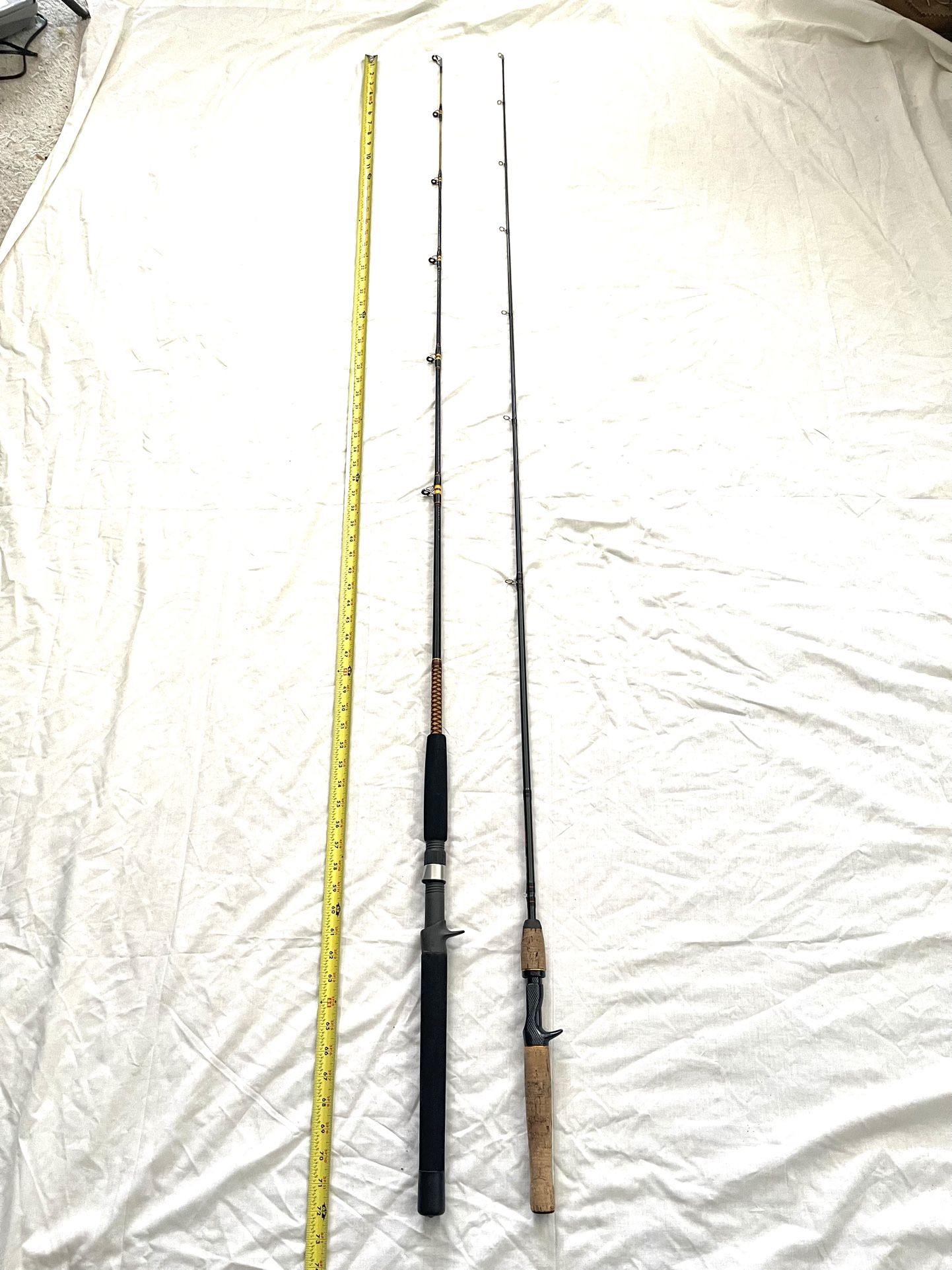 Like New 6ft One Piece Berkley Lightning Fishing Rod & Shakespeare UglyStik Fishing Rod. Both Our Medium Action. And 6ft Long USA Made