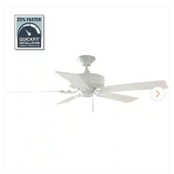 Barrow Island 52 in. Indoor/Outdoor Wet Rated White Ceiling fan
