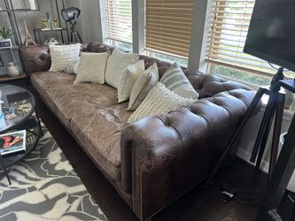 (It Available) – Conrad 118” Luxe Sofa (Cigar Top Grain Leather) by Four Hands