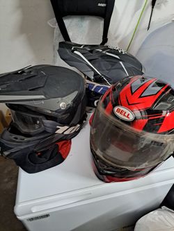 3 Used Helmets