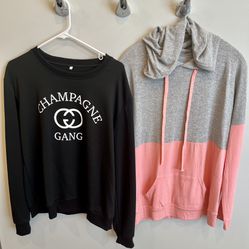 Women’s lightweight spring sweatshirts, size XL, NEW, $25 ea or 2/$40