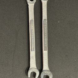 Vintage USA Craftsman 6mm x 8mm & 7mm x 9mmDouble Open End Wrench 44502 & 44503 Metric