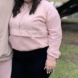 Forever 21 Pink Windbreaker (size 1x)