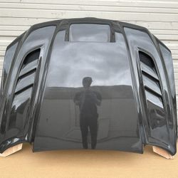 2009 - 2018 Dodge Ram 1500 2DR & 4DR VIS Racing  Terminator Style Vented Carbon Fiber Hood